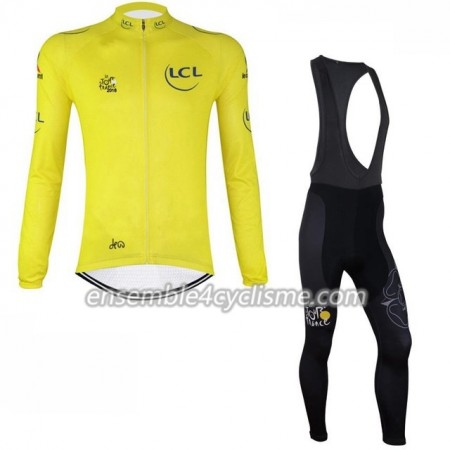 Tenue Maillot Jaune M/L + Collant à Bretelles 2018 Tour De France